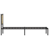 Metal Bed Frame without Mattress Sonoma Oak 80x200 cm 4007707
