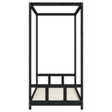 Kids Bed Frame Black 90x200 cm Solid Wood Pine 834524