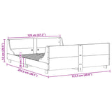 Bed Frame without Mattress White 120x200 cm Solid Wood Pine 850771