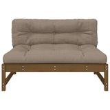 Middle Sofa Honey Brown 120x80 cm Solid Wood Pine 825733