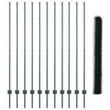 Welded Wire Fence 25 x 1.5 m PVC-Coated Steel Green 3336731