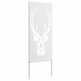 Garden Privacy Screen White 50 x 140 cm Cold-rolled steel 876330