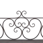 Garden Bench 132 cm Steel Antique Brown 40716