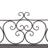 Garden Bench 132 cm Steel Antique Brown 40716