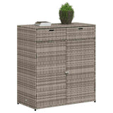 Garden Storage Cabinet Grey 105x55x113 cm Poly Rattan 365565
