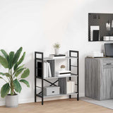 Bookshelf Grey Sonoma 75 x 30 x 91 cm Engineered Wood 883973