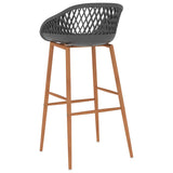 5 Piece Bar Set Black and Grey 3057380