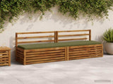 2-Piece Bench Cushions SOEST 2 pcs 100% Polyester Olive Green 949197