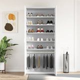 Shoe Cabinet with Door White 80 x 39 x 180 cm Engineered wood 3333866