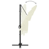 Garden Parasol Sand Polyester 4-Tier Foldable Garden Parasol 313820
