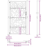 Garden Gate 100x175 cm Weathering Steel Flame Design 4100997