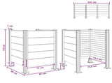 Garbage Bin Fence Grey 85 x 85 x 115 cm Aluminium and WPC 42039182