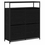 Shoe Cabinet Black Oak 100 x 34 x 112 cm Engineered Wood 3365549