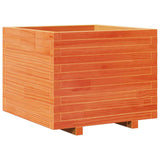 Garden Planter Wax Brown 60x60x49.5 cm Solid Wood Pine 847360