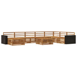 Outdoor Sofa Set 9 pcs Natural Solid Acacia Wood 3383752