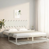 Bed Frame without Mattress White 180x200 cm Super King Solid Wood 3104884