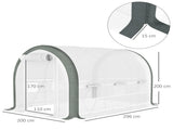 3 x 2 Walk-In Tunnel Greenhouse, with Accessories - White T3398P314770