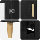 Highboard Black Oak 69.5 x 34 x 180 cm Engineered Wood 3416113