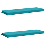 2-Piece Bench Cushions SOEST 2 pcs 100% Polyester Turquoise 950295