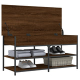 Shoe Bench Brown Oak 100x42.5x50 cm Engineered Wood 839037