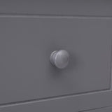 Sideboard with 10 Drawers Grey 113x30x79 cm Wood 284176