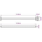 Adjustable Window Safety Bar 3 pcs 710 -1200 mm Steel Black 42031310