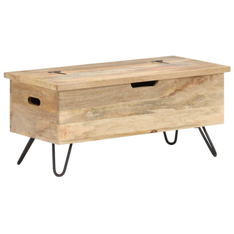 ZNTS Chest 90x40x45 cm Solid Mango Wood 289635