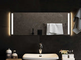 LED Bathroom Mirror Transparent 80 x 40 cm Tempered Glass 42045797
