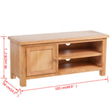 TV Cabinet 103x36x46 cm Solid Oak Wood 241679