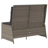 Garden Bench Grey Poly Rattan 3394451