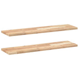 Floating Shelves 2 pcs 100x20x2 cm Untreated Solid Wood Acacia 3279348