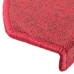Stair Mats 15 pcs 65x24x4 cm Bordeaux Half Round Large 133889