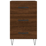 ZNTS Bedside Cabinet Brown Oak 40x40x66 cm Engineered Wood 827659