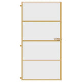 Interior Door Slim Golden 102,5x201,5 cm Tempered Glass and Aluminium 155135