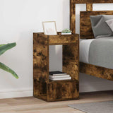 End Table 2 pcs Smoked Oak 30 x 30 x 56 cm Engineered Wood 890937