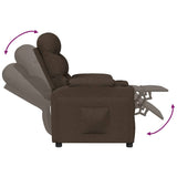 Recliner Chair Dark Brown Fabric 348075