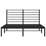Metal Bed Frame without Mattress with Headboard Black 120x190cm 352316