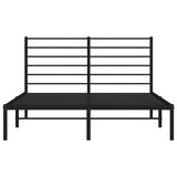 Metal Bed Frame without Mattress with Headboard Black 120x190cm 352316