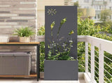Garden Privacy Screen Anthracite 50 x 140 cm Cold-rolled steel 876429