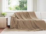Throw Blanket Camel 240 x 270 cm Fleece 42016764