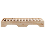 Bed Frame No Mattress Stackable 75x190 cm Small Single Solid Wood 859211