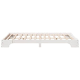 Bed Frame White 120 x 200 cm Solid Pine Wood 872864
