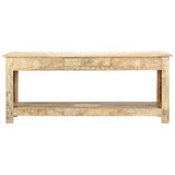 Coffee Table 110x50x45 cm Hand Painted Solid Mango Wood 286146