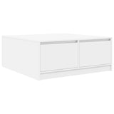 Coffee Table with Drawers White 100x100x40 cm 3328399
