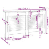 Radiator Cover Black 152x19x81.5 cm MDF 288186