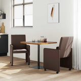 Dining Chairs with Wheels 2 pcs Brown 57 x 66 x 94 cm 42017818