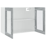 Hanging Glass Cabinet Lyon Grey Sonoma 80x31x60 cm Engineered Wood 815595