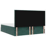 Ottoman Bed with Mattresses Dark Green 160x200cm Velvet 3313484