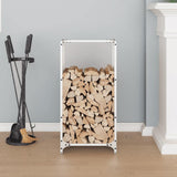 Firewood Rack White 40x30x80 cm Cold-rolled steel 864232