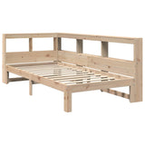 Bookcase Bed without Mattress 100x200 cm Solid Wood Pine 3324388